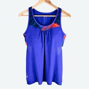 Athleta Supercharge Electro Vibrant Purple Loose Fitted Tank Top